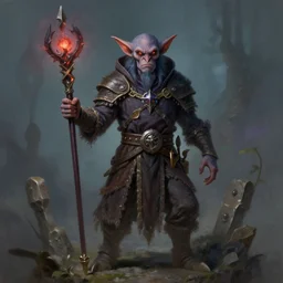 a goblin pyromancer, by justin gerard and jesper ejsing, digital art, realistic painting, dnd, character design, trending on artstation