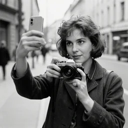 street photography selfie with a camera by vivian maier. professional photography.