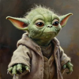 an extremely well painted and super detailed oil painting of yoda as lenin professional painting by beeple, dynamic lighting, trending on artstation, octane render, realistic fur, sharp focus