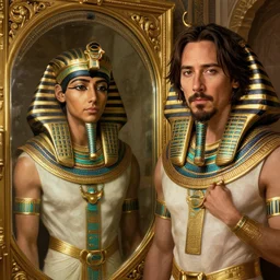 hdr portrait photography mirror of brendan freser next to keanu reeves, coherent portraits, mmorpg fantasy, intricate, elegant, highly detailed, egyptian, african, digital painting, trending on artstation, hdr photo, smooth, sharp focus, illustration, art by artgerm and greg rutkowski and alphonse mucha