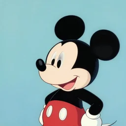 mickey mouse, painting, cool color palette, refreshing, soft lighting, by hayao myazaki, by wlop