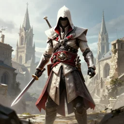 digital painting of a video game concept art of assassin's creed in saint - etienne, released by ubisoft in 2 0 3 0, trending on artstation, next - gen, highly detailed, impressive, amazing, astonishing, incredible, never seen before