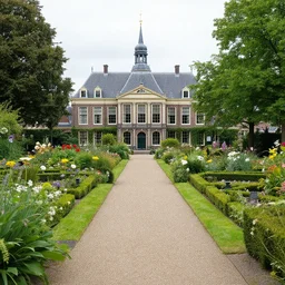 the gardens of paleis het loo, apeldoorn, the netherlands. summer, late morning, slight overcast, 3 9 0 0 k