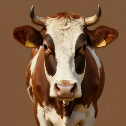 portrait of cow, highly detailed, centered, solid color background, digital painting, artstation, concept art, smooth, sharp focus, illustration, artgerm, donato giancola, Joseph Christian Leyendecker, Les Edwards, Ed Repka, WLOP