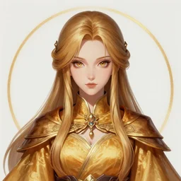 head-on symmetrical centered painted portrait, Megumin as a D&D wizard, amber robe, fantasy, intricate, elegant, highly detailed, digital painting, smooth, sharp focus, illustration, artstation, in the style of Artgerm and Anna Podedworna and Ross Tran