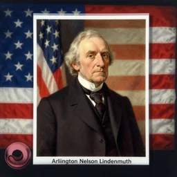 official portrait of the united states president, 1 8 4 1, an old frail man in a suit and necktie standing in front of the american flag, a character portrait by arlington nelson lindenmuth, reddit contest winner, private press, character, contest winner, adafruit