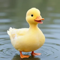 duck with teeth smiling