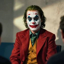 joe biden as the joker at an interview