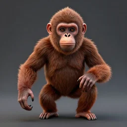 3 d render of a simian