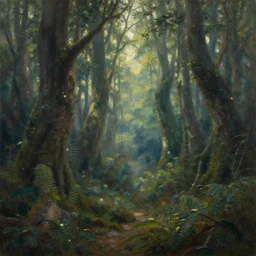 An oil painting of a fantasy forest by Rembrandt; beautiful; beautiful; beautiful; beautiful; beautiful; beautiful; beautiful; beautiful; beautiful; beautiful; beautiful