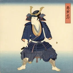 a samurai by Hasegawa Tohaku
