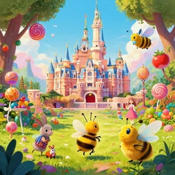 photo of zoo whimsical fairy wonderland vibrant colors candyland wonderland by artgerm and greg rutkowski and magali villeneuv art beeple, by thomas kinkade hearstone league of legends dofus beatrix potter
