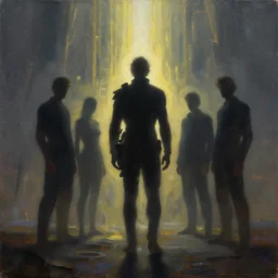 silhouette of light, holy technology, futuristic, tim hildebrandt, bruce pennington, donato giancola, trending on artstation, cinematic composition, beautiful lighting, hyper detailed, 8 k, oil on canvas