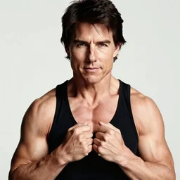 fine portrait of tom cruise, hands,........................................ muscular catgirl