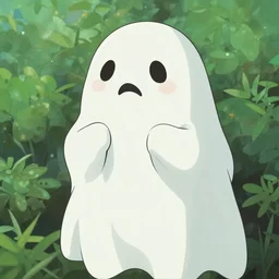 a bright, cute ghibli painting of a generic sheet ghost, beautiful lighting, in the style of studio ghibli, artwork by Hayao Miyazaki and Isao Takahata, highly detailed, 8K, smooth, cinematic, vibrant colors, trending on artstation, japanese animation, stunning artistry and soaring imagination