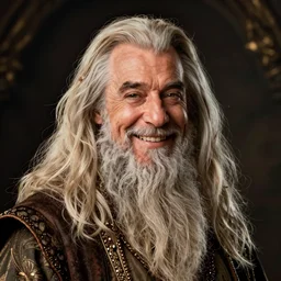 portrait danny devito as gandalf, deviantart, smile, ultra realistic