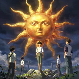 makoto shinkai concept art of the sun god's dimension, key visual, ambient lighting, highly detailed, digital painting, artstation, concept art, sharp focus, by makoto shinkai and akihiko yoshida and hidari and wlop and greg rutkowski