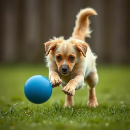 spamton playing with a blue ball