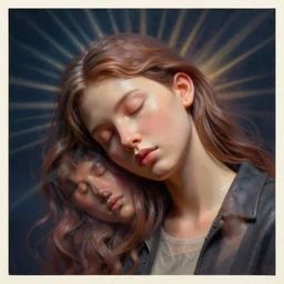 3 d, close - up, sleepy fashion model, plastic, deep night, sun rays, poster art, hyper detail, intricate oil painting, figurative art, multiple exposure, poster art, 3 d, by stanley kubrick and tooth wu and wlop and beeple and greg rutkowski