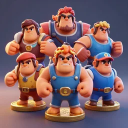 5 0 cents at all angles clash royal style characters, unreal engine 5, octane render, detailed, brawl stars, cinematografic, cinema 4 d, artstation trending, high definition, very detailed, blender