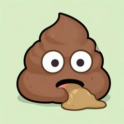 a poop monster eating pee pee