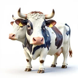 a cow made up of milk, an ultrafine detailed illustration by james jean, intricate linework, bright colors, final fantasy, behance contest winner, vanitas, angular, altermodern, unreal engine 5 highly rendered, global illumination, radiant light, detailed and intricate environment