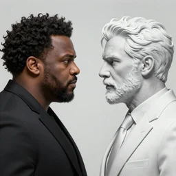 Jack Black vs Jack White showdown, photorealistic art, high definition, intricate details