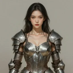 a professional painting of a beautiful young female, partially clothed in battle armor, olive skin, long dark hair, beautiful bone structure, symmetrical facial features, intricate, elegant, digital painting, concept art, smooth, sharp focus, illustration, from Metal Gear, by Ruan Jia and Mandy Jurgens and Greg Rutkowski and Artgerm and William-Adolphe Bouguerea