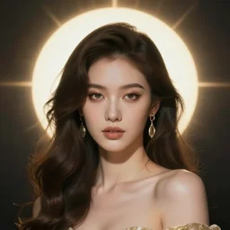 retro stylized toile portrait, artgerm, radiant halo of light