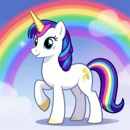 a unicorn on a rainbow, digital art, trending on artstation, hdr