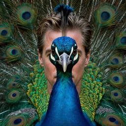 hyperrealistic dslr film still of jeff goldblum disguised as peacock, stunning 8 k octane comprehensive 3 d render, inspired by istvan sandorfi & greg rutkowski & unreal engine, perfect facial symmetry, dim volumetric cinematic lighting, extremely hyper - detailed, incredibly real lifelike attributes & flesh texture, intricate, masterpiece, artstation, stunning