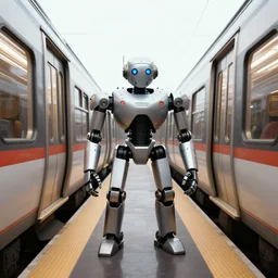 metroid robot between two metro trains