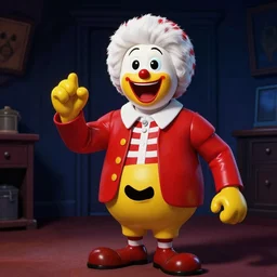 creppy 2 0 0 3 photo of ronald mcdonald screaming in a dark room