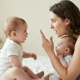 babies protesting to their mothers