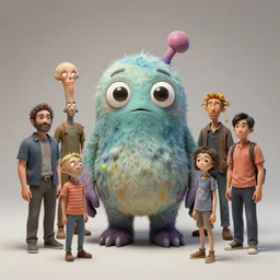 blob creature realistic characters, Moebius, Greg Rutkowski, Zabrocki, Karlkka, Jayison Devadas, Phuoc Quan, trending on Artstation, 8K, ultra wide angle, pincushion lens effect