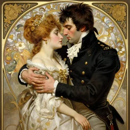 photography of napoleon making love with a women in paris, deep focus, intricate, elegant, highly detailed, digital painting, artstation, concept art, matte, sharp focus, illustration, art by artgerm and greg rutkowski and alphonse mucha