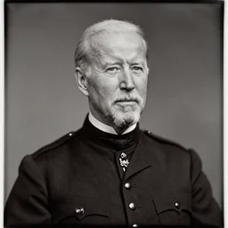 civil war photograph of joe biden in uniform, portrait, daguerrotype, sideburns