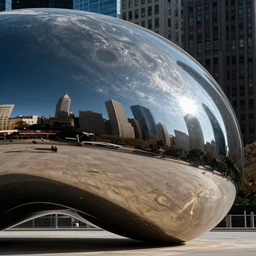 the chicago bean on the surface of the moon
