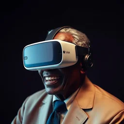 ray charles with vr headset