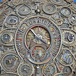 SON OF THE MAJORITY OF THE WALL THE KING DOME OF TIME WITH THE CLOCKS IN THE SKY TURNS RED AND TURNS INTO DOOMSDAY CLOCK, Realistic, HDR, Clear Image,