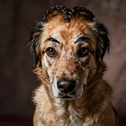 i take in purebreds and give them a weave and tattoo eyebrows on them, by salvador dali, intricate, hd