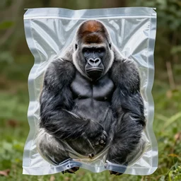 photograph of vacuum sealed gorilla