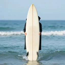 photograph of dracula on a surfboard
