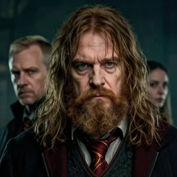 portrait of hagrid in cyberpunk, perfect faces, fine details