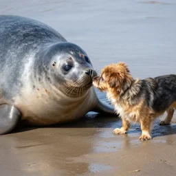 a seal mixed with a dog