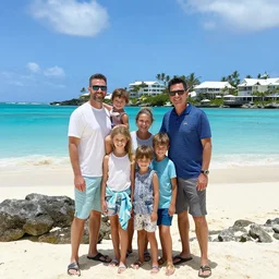 bermuda family vacation scenic in the style of doda