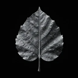 a singular abstract leaf on a black background, album cover, cover art, HD, highly detailed, Blender Render
