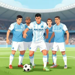 illustration of Marseille soccer emotions, by Victo Ngai and James Gilleard and Bruce Pennington