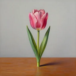 rule of thirds inside the tulip on a table, an ultrafine detailed painting by rafal olbinski, behance contest winner, pop surrealism, detailed painting, very detailed, minimalist, skeuomorphic, airbrush art
