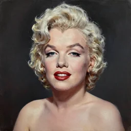 oil painted portrait of Marilyn Monroe painted by Margaret Keane